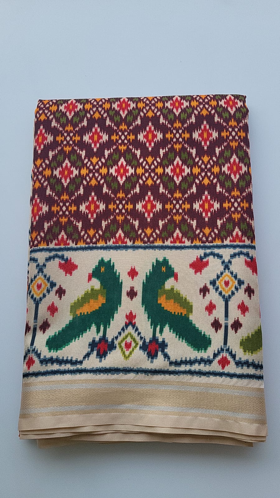Pathan Patola Sarees - Lovebirds design