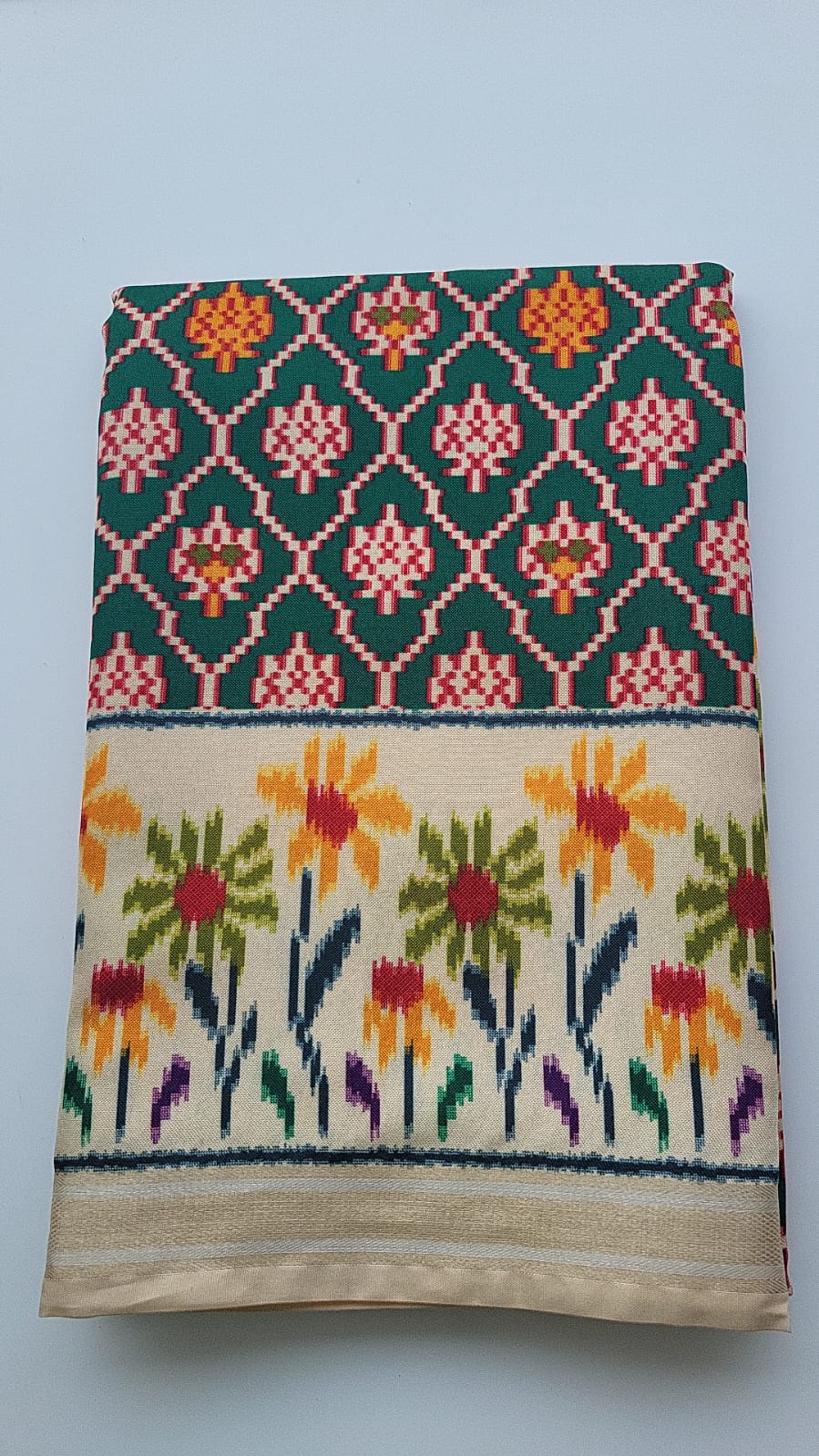 Pathan Patola Sarees - Grass Flower Design