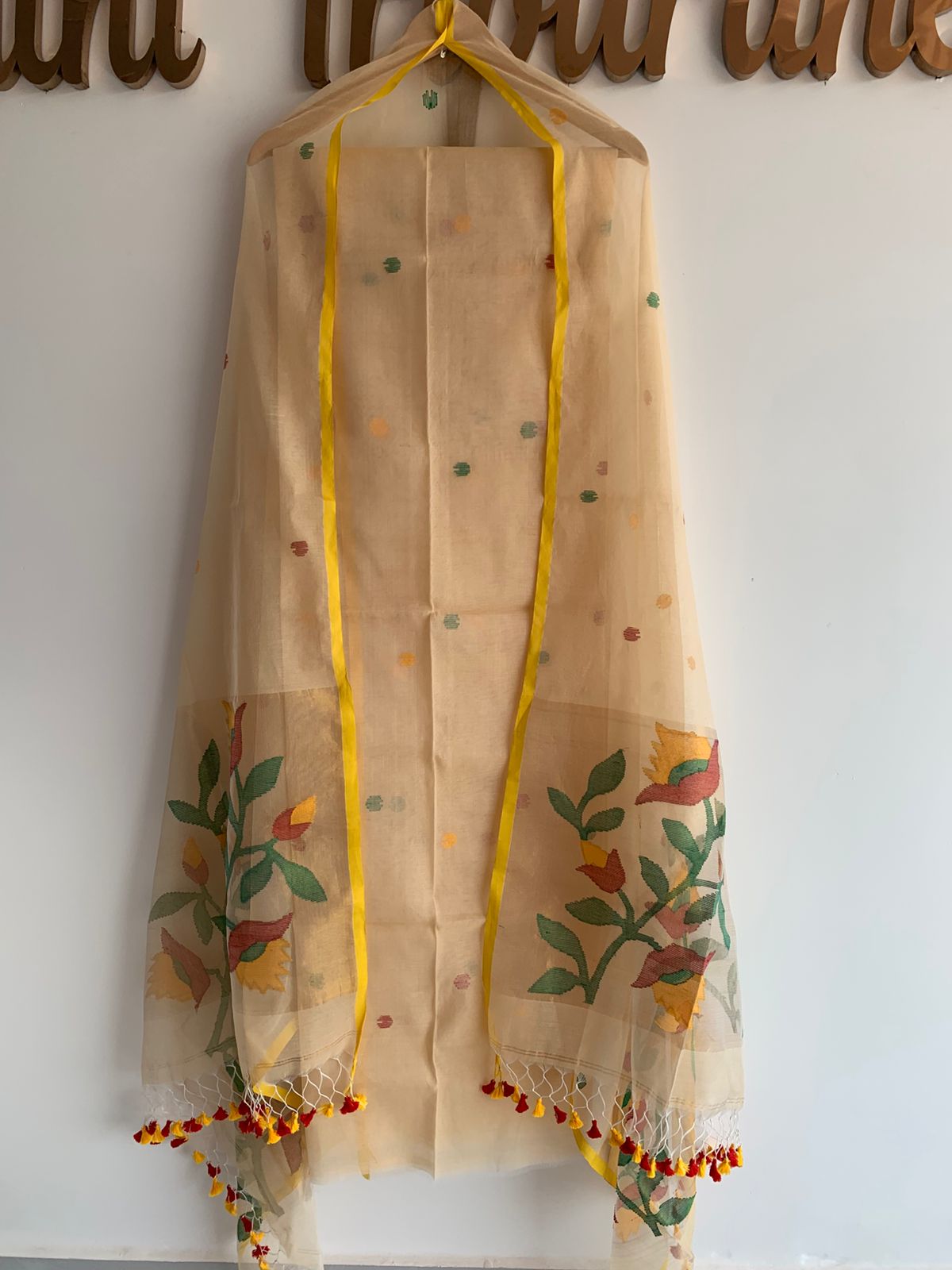 Muslin Jamdhani Handloom 2 peice set