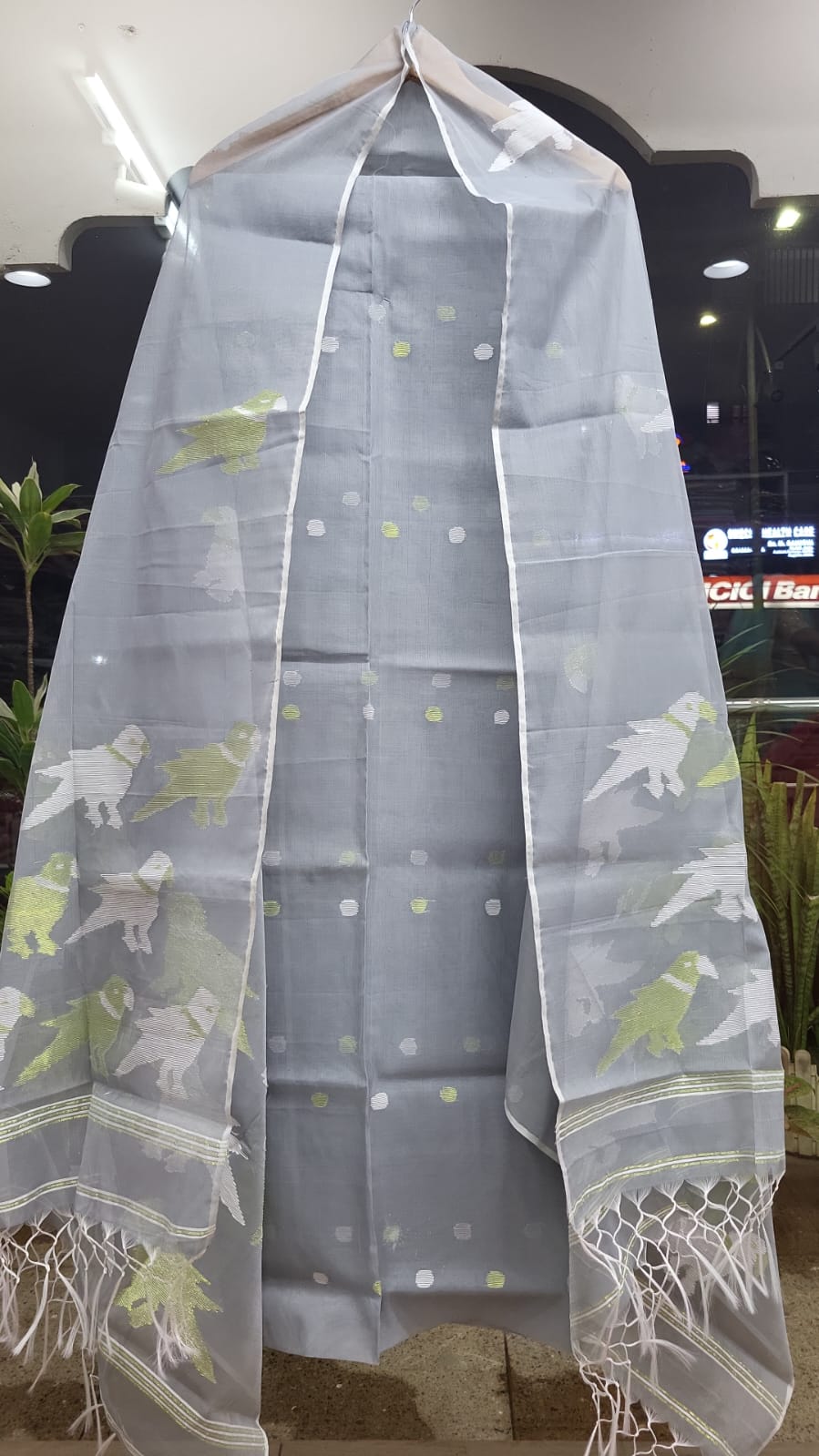 Muslin Jamdhani Handloom 2 peice set