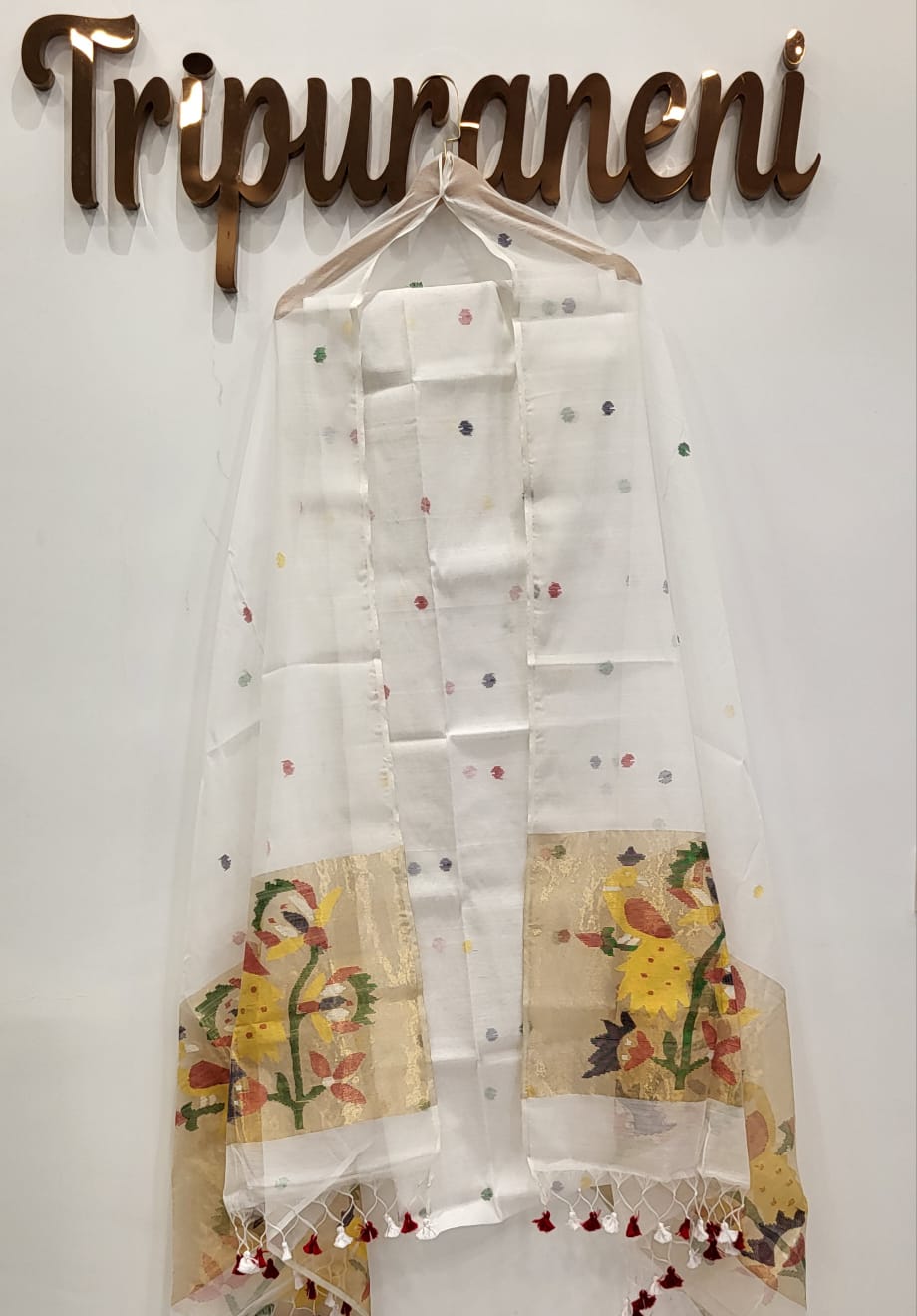 Muslin Jamdhani Handloom 2 peice set