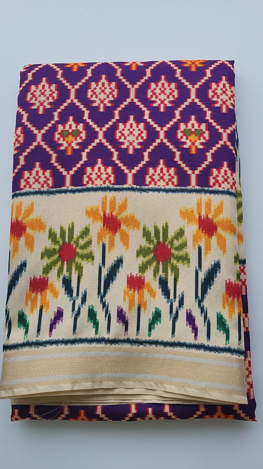 Pathan Patola Sarees - Grass Flower Design