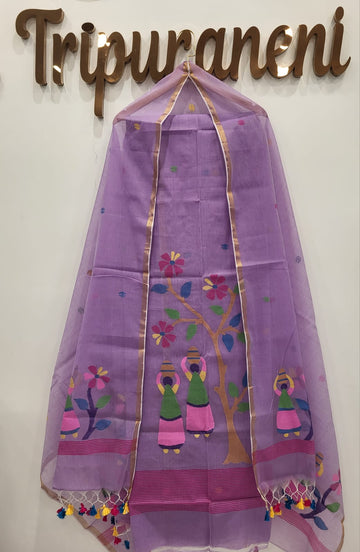 Muslin Jamdhani Handloom 2 peice set