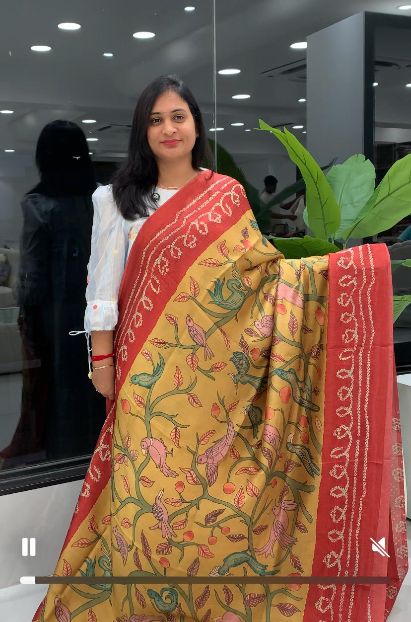 Digital Printed - Soft Tussar Saree