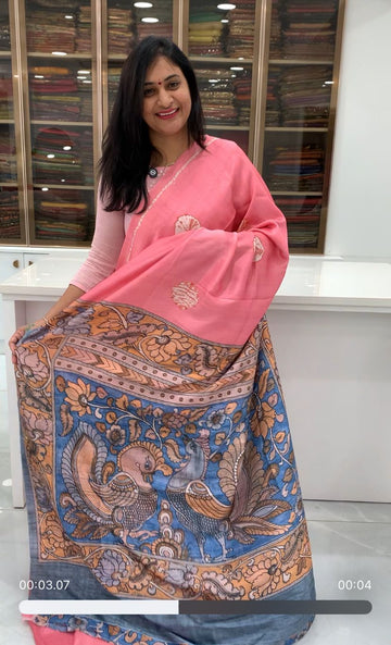 Digital Printed - Soft Tussar Saree