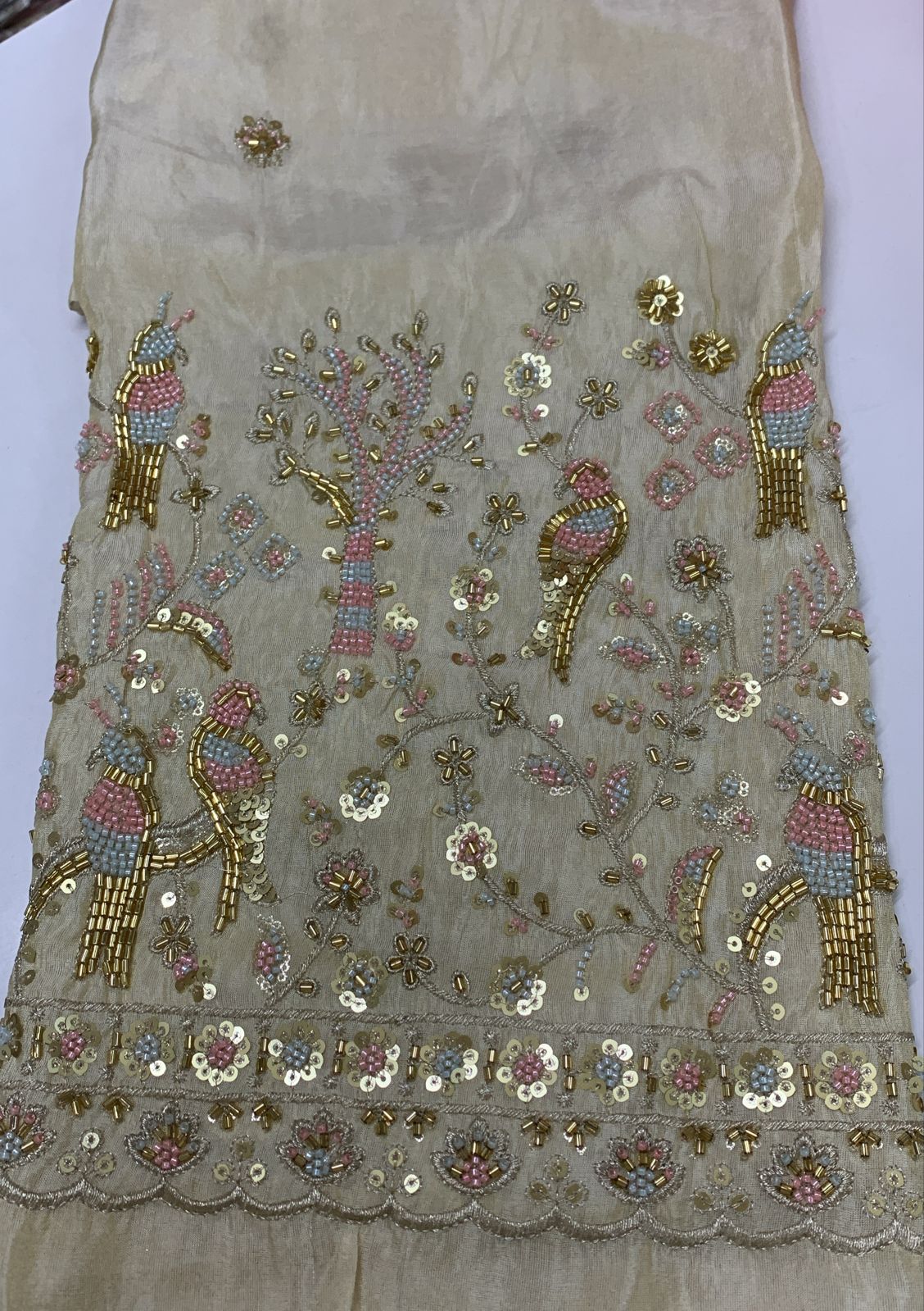 Tissue Blouse Fabric - Bird Design