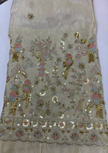 Tissue Blouse Fabric - Bird Design