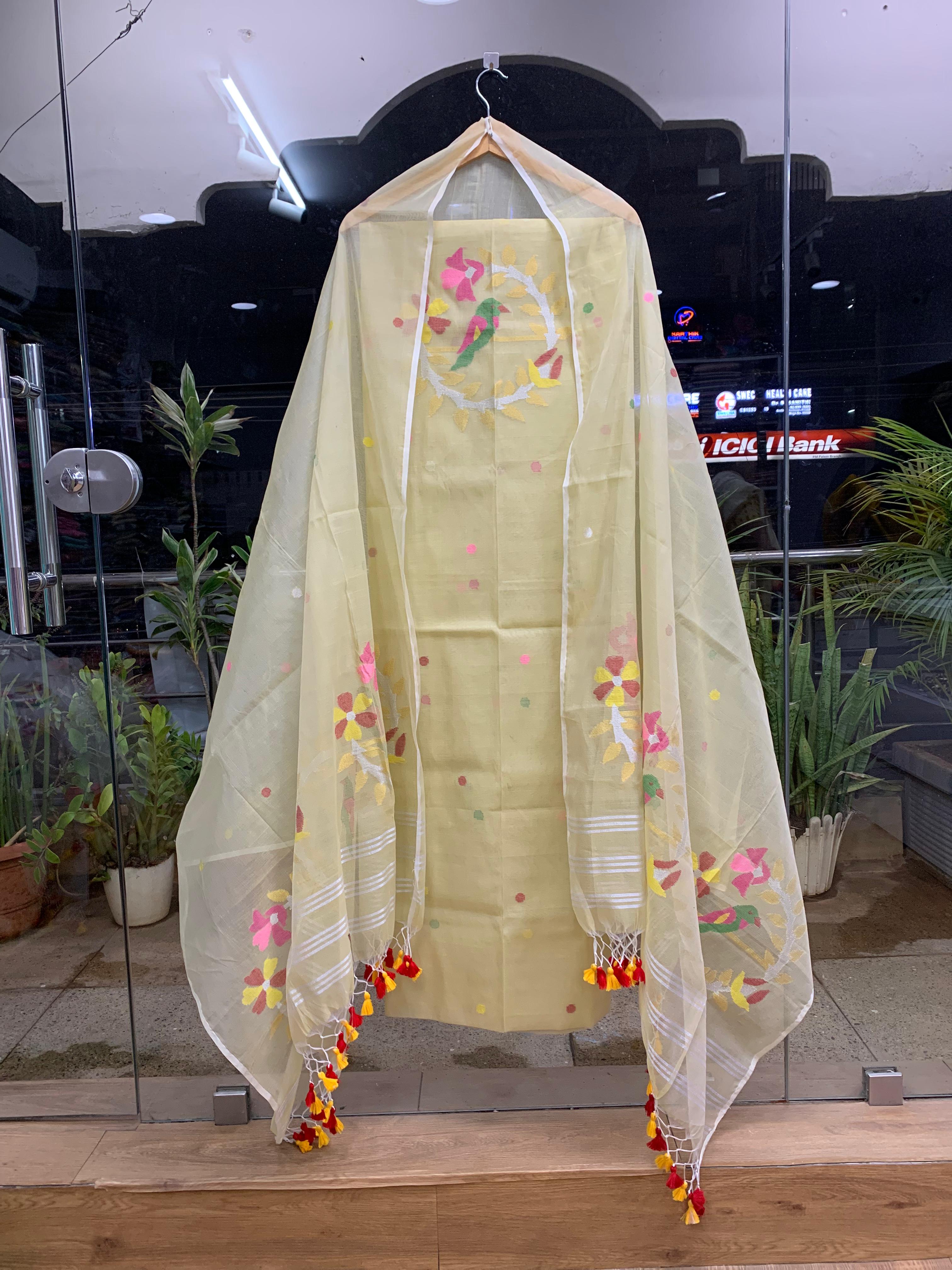 Muslin Jamdhani Handloom 2 peice set