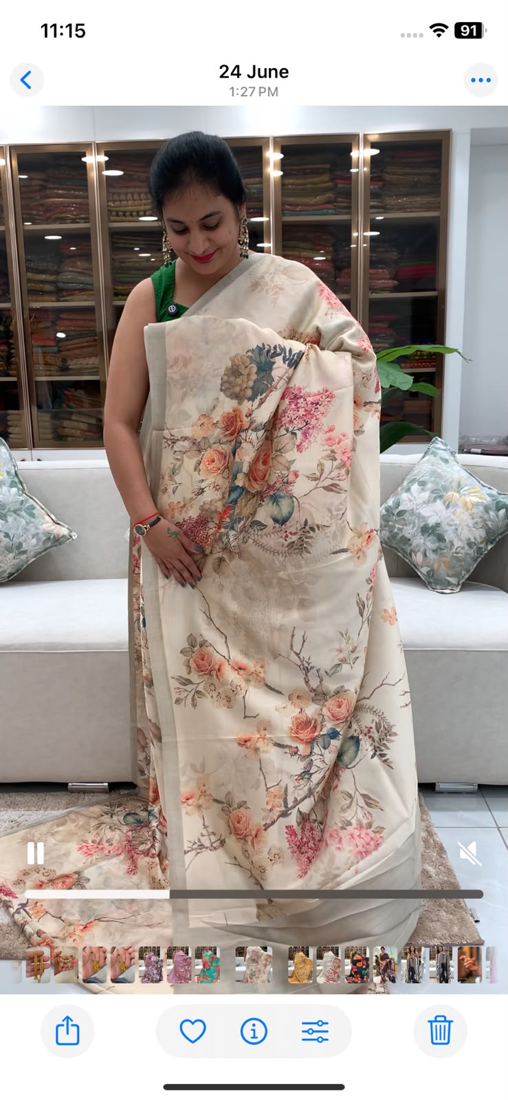Digital Printed - Soft Tussar Saree
