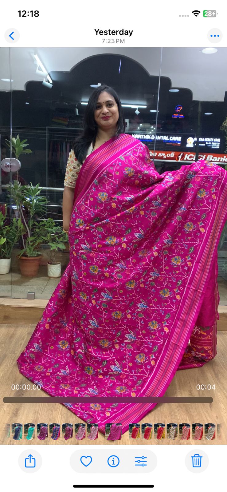 Rajkot Patola inspired Ikkat Pattu Saree