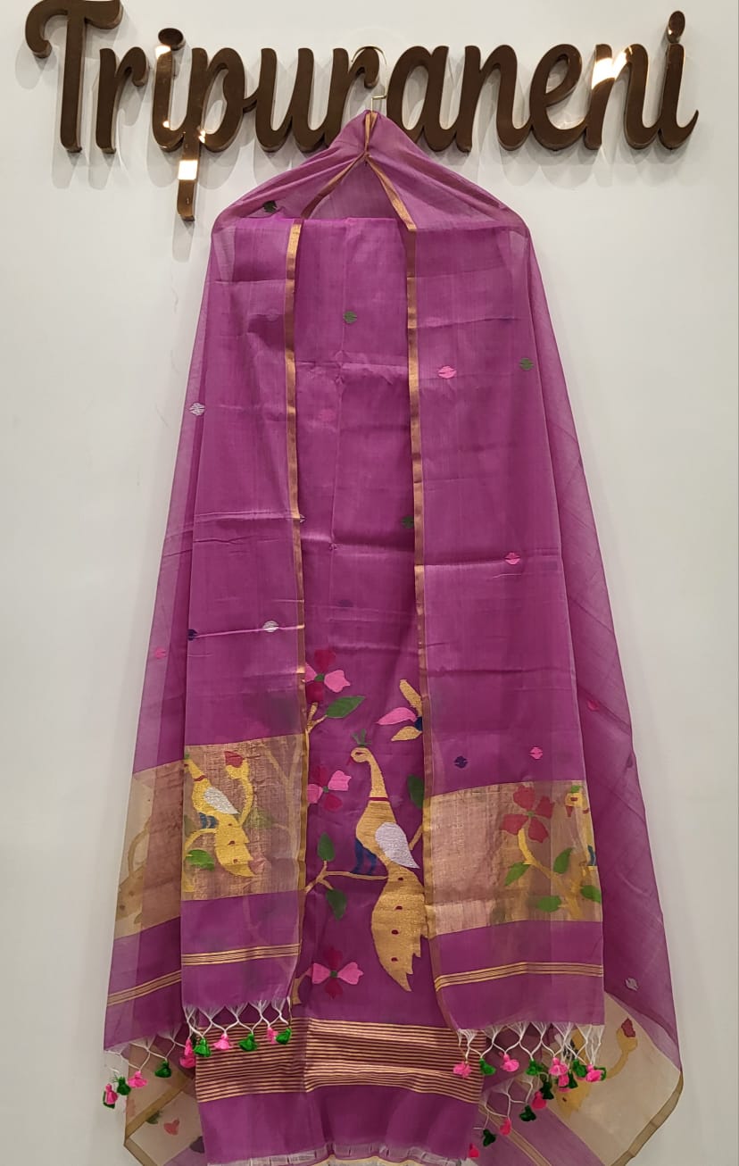Muslin Jamdhani Handloom 2 peice set