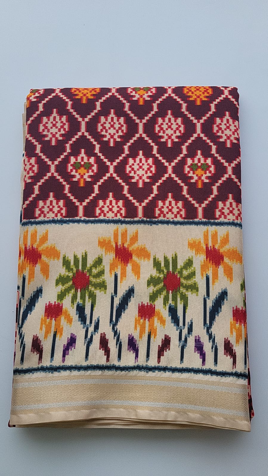 Pathan Patola Sarees - Grass Flower Design