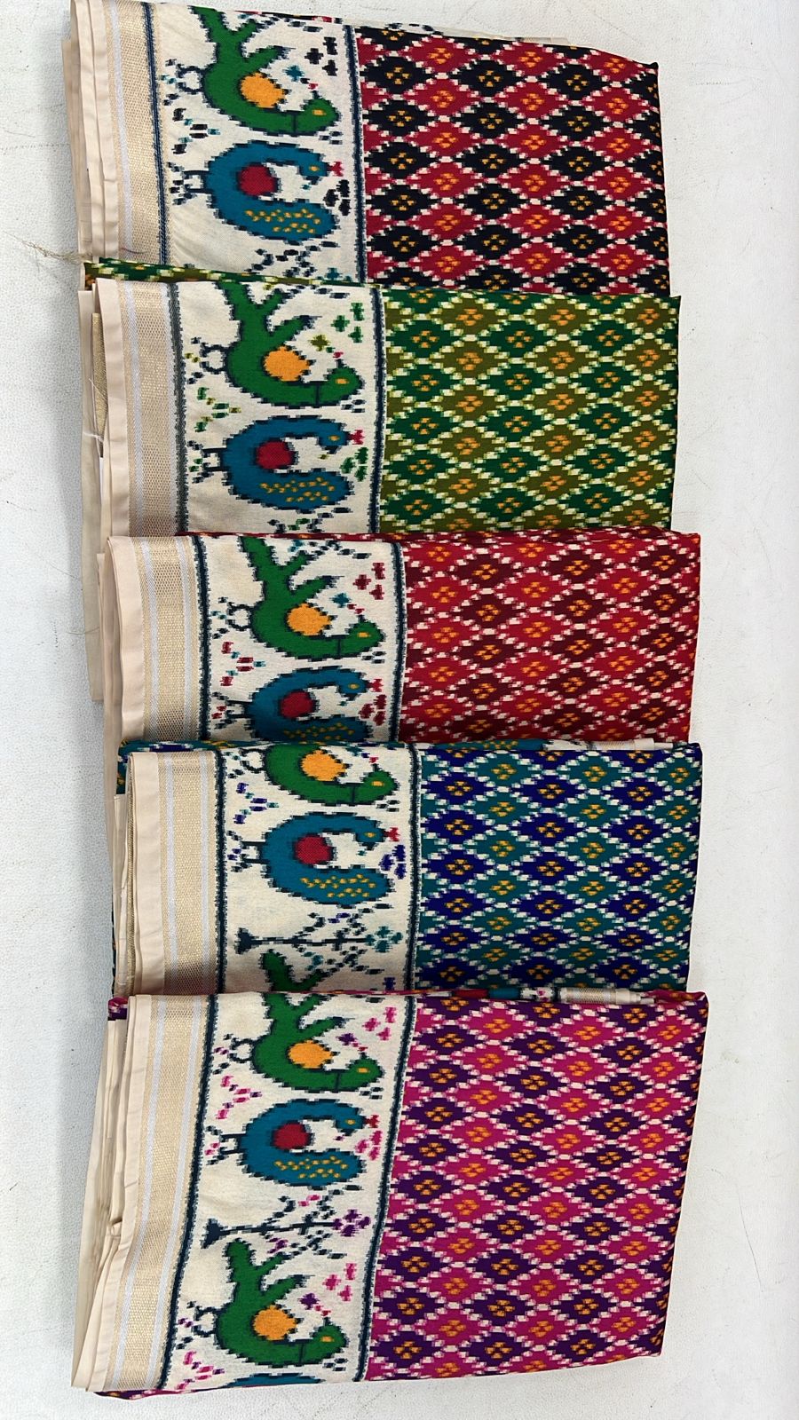 Pathan Patola Sarees - Peacock design