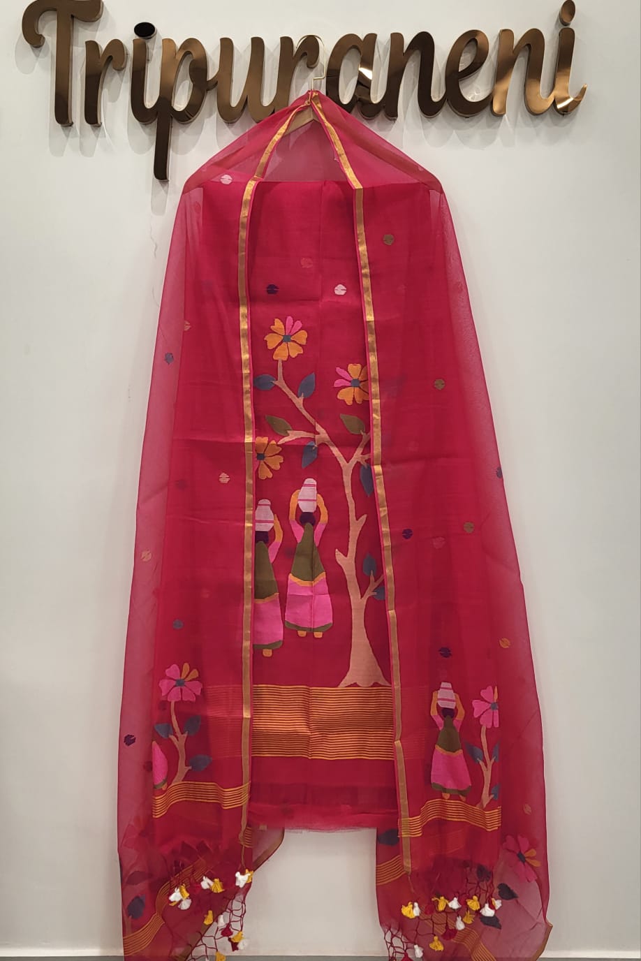 Muslin Jamdhani Handloom 2 peice set