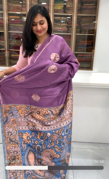 Digital Printed - Soft Tussar Saree