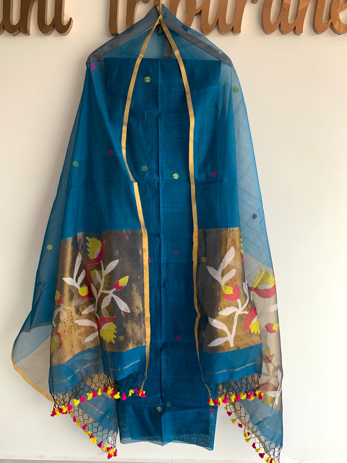 Muslin Jamdhani Handloom 2 peice set