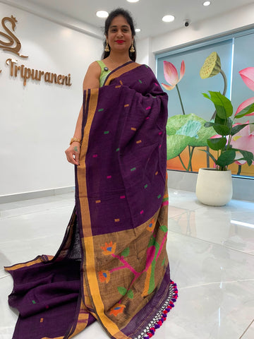 Linen Jamdani Saree