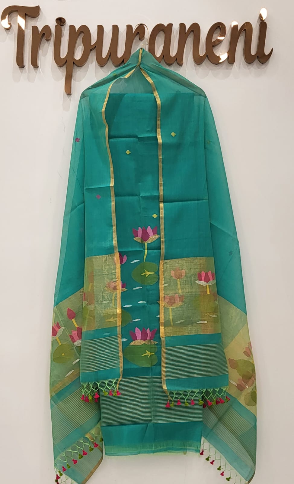 Muslin Jamdhani Handloom 2 peice set