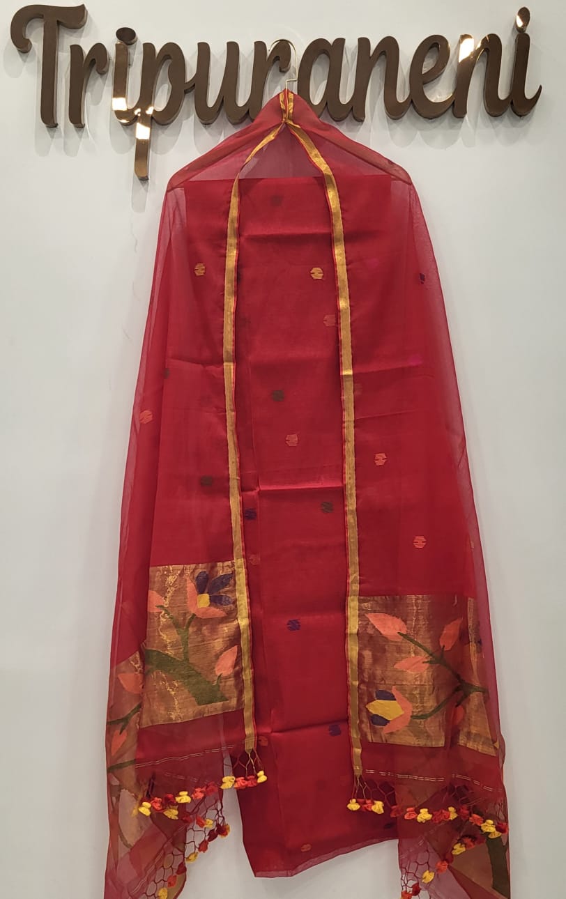 Muslin Jamdhani Handloom 2 peice set