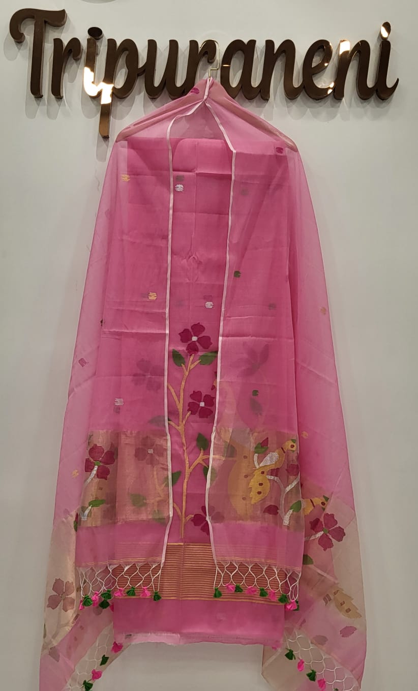 Muslin Jamdhani Handloom 2 peice set