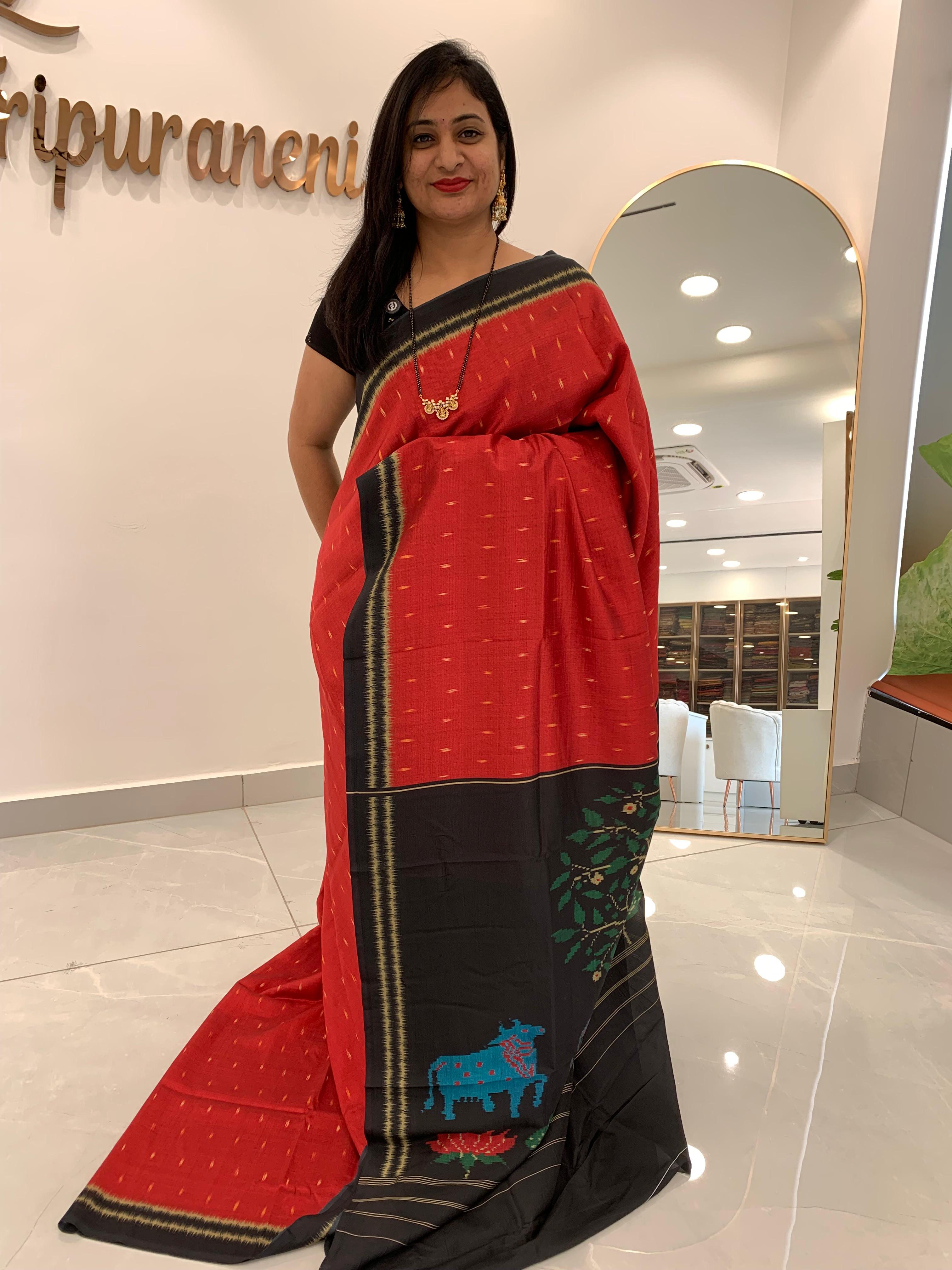Pochampally traditional designer saree