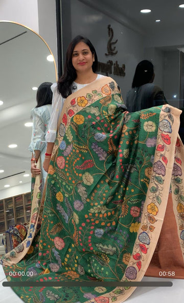 Digital Printed - Soft Tussar Saree