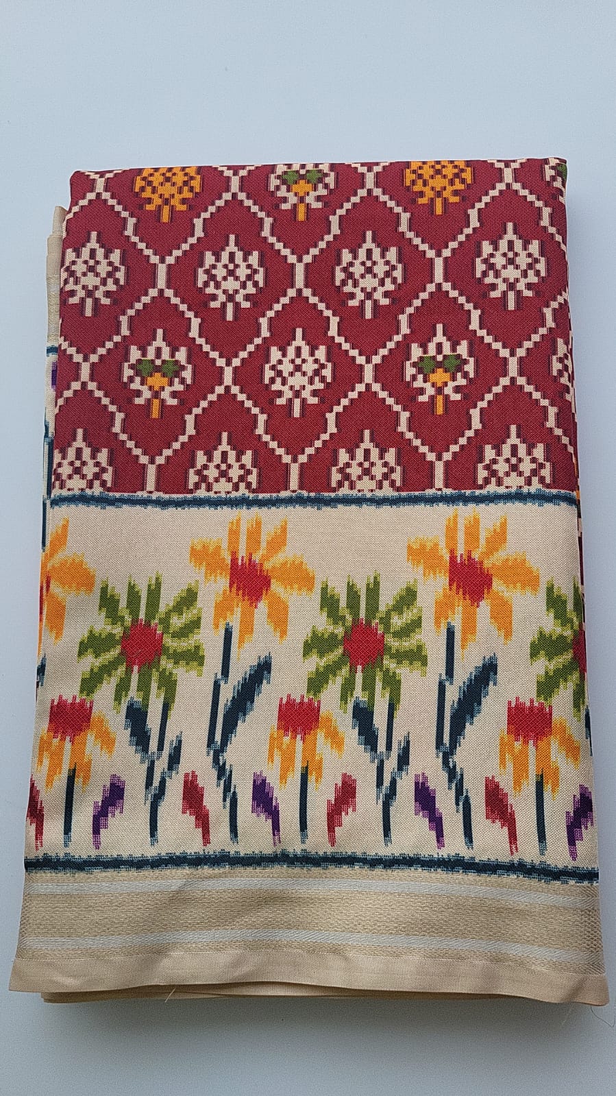 Pathan Patola Sarees - Grass Flower Design