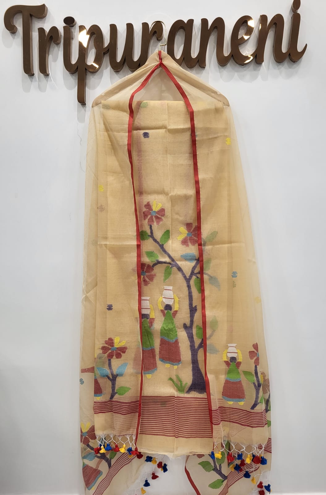 Muslin Jamdhani Handloom 2 peice set