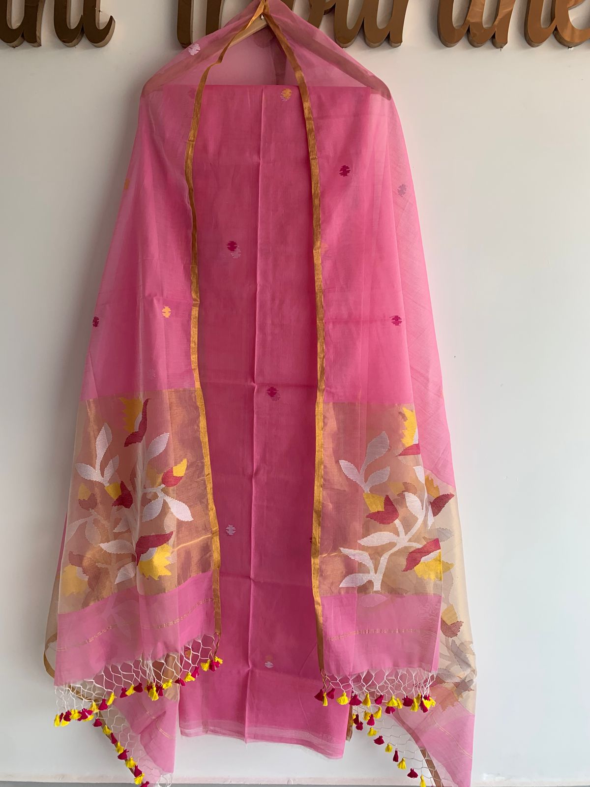 Muslin Jamdhani Handloom 2 peice set