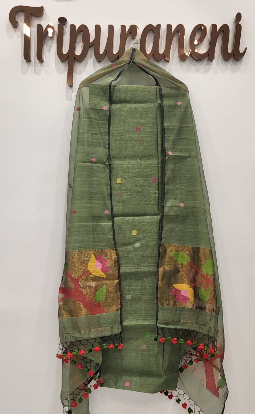 Muslin Jamdhani Handloom 2 peice set
