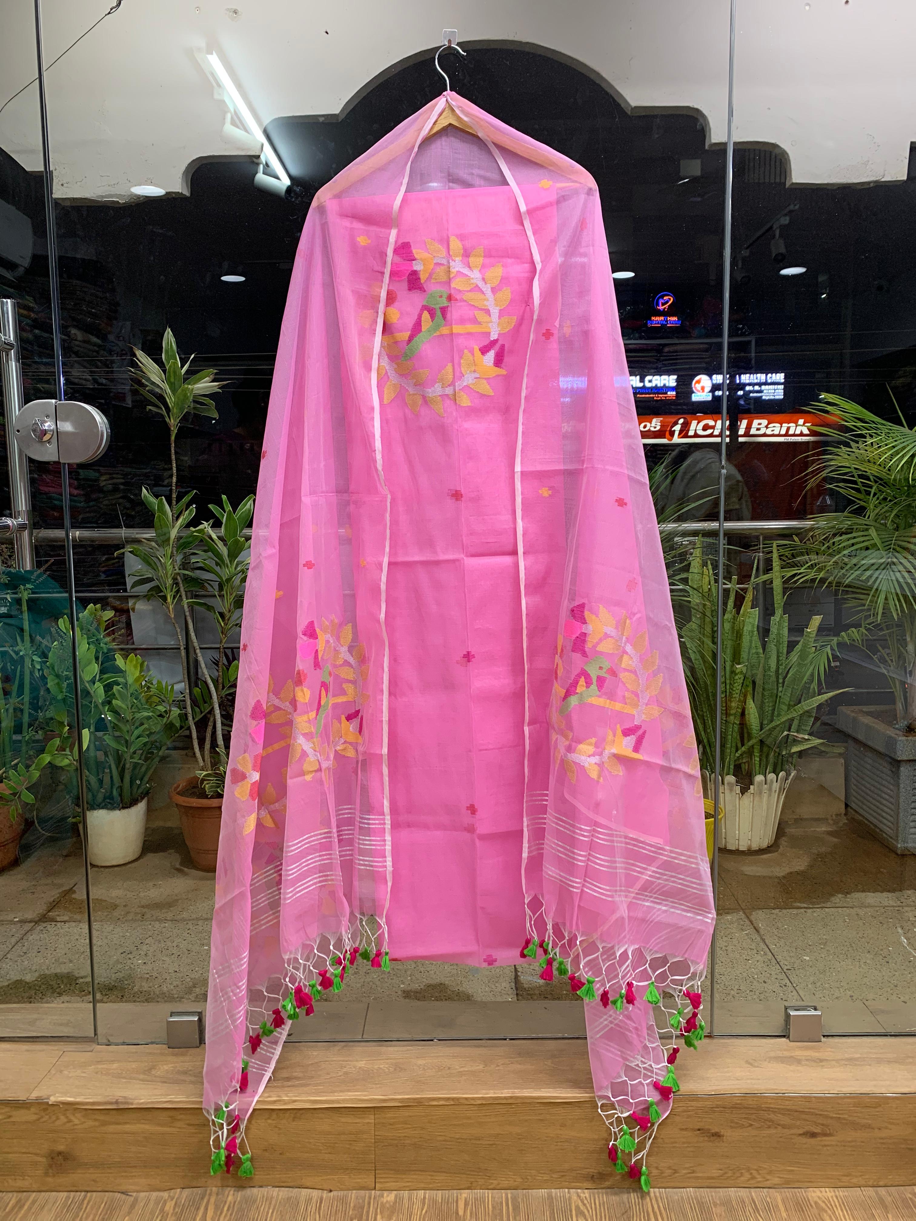 Muslin Jamdhani Handloom 2 peice set