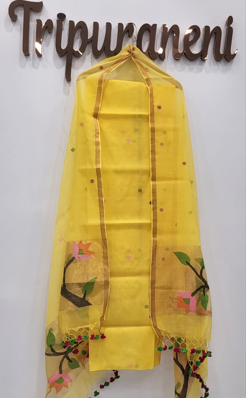 Muslin Jamdhani Handloom 2 peice set