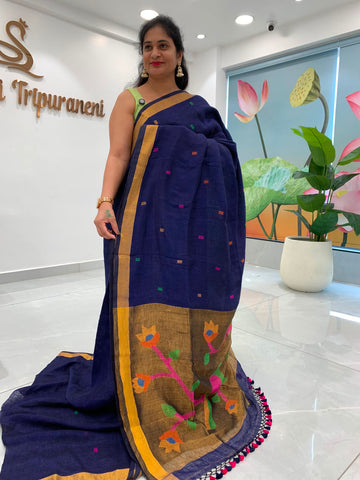 Linen Jamdani Saree