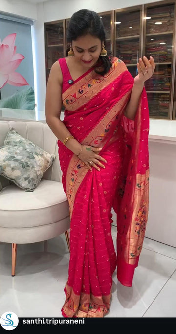 Bandhani saree with Pythani Border