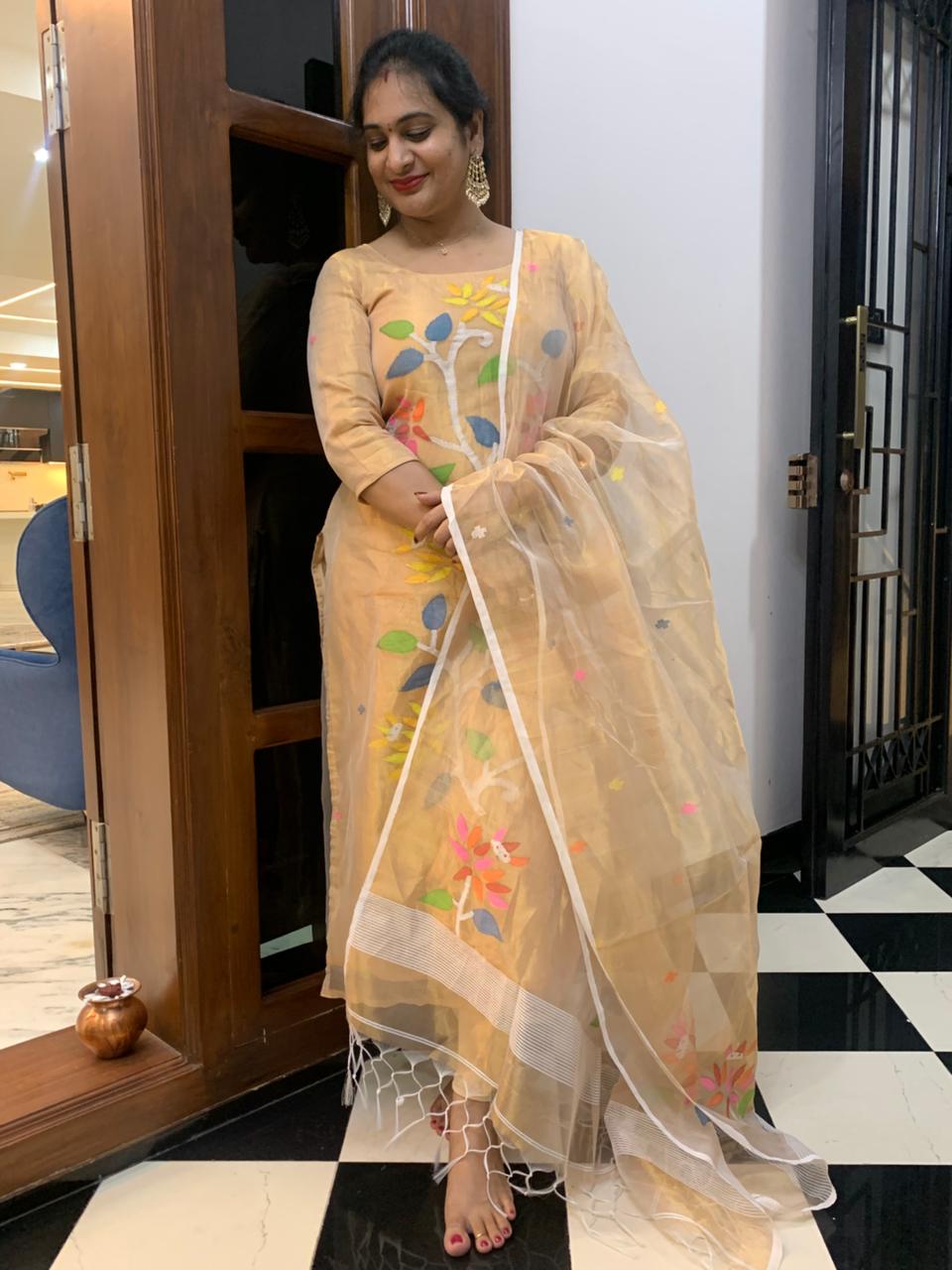 Handloom Tissue Jamdhani 2 peice set